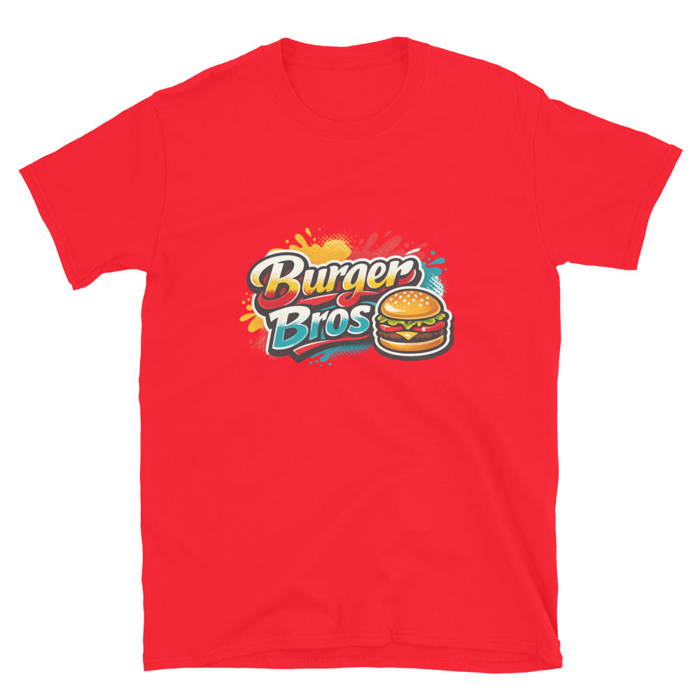 Burger Bros Neon Splash Tee - Red