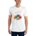 Neon Soundwave Palm Skyline - White