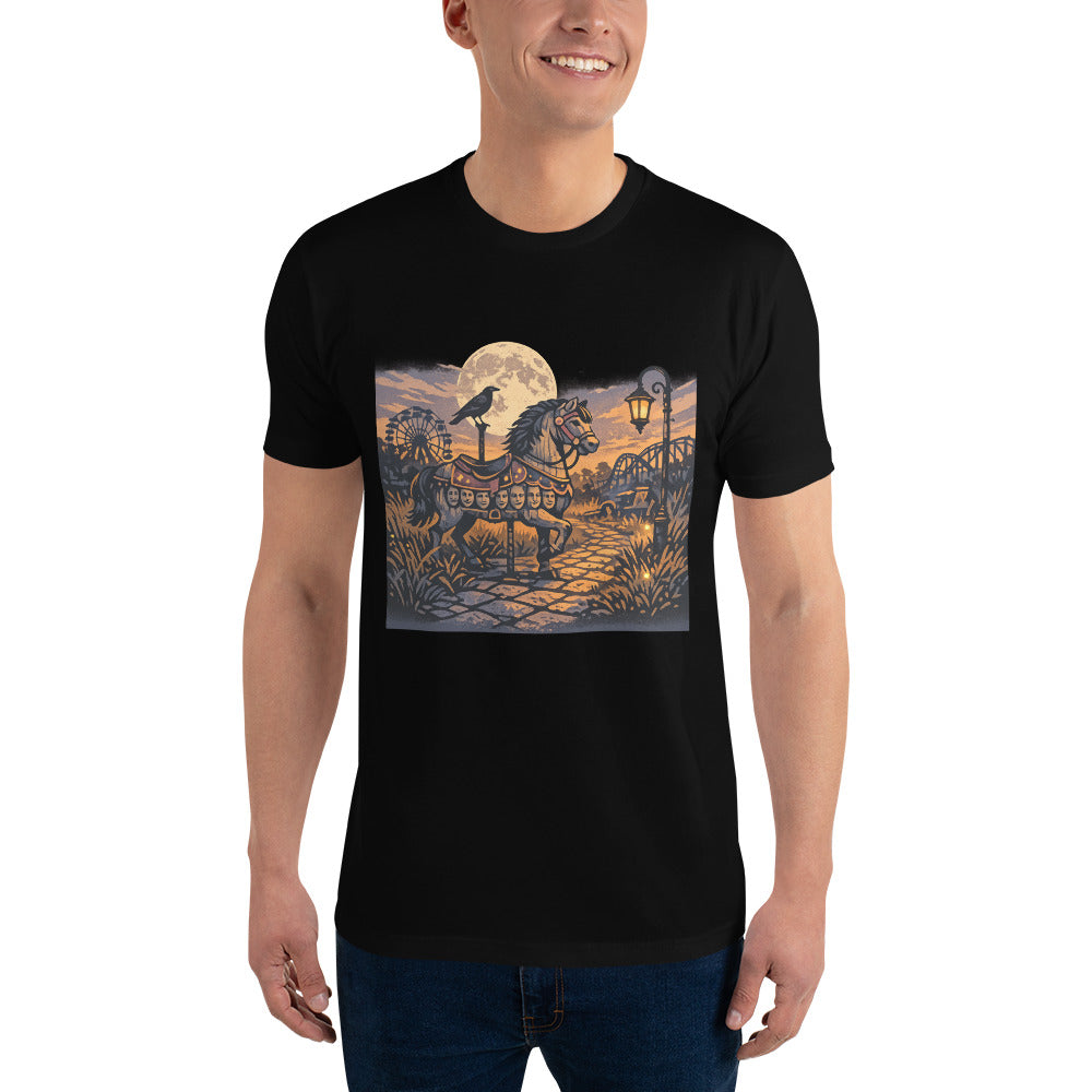 Moonlit Carousel Echoes - Black