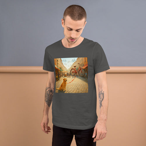 Sunlit Cobblestone Bicycle Balloons - Asphalt