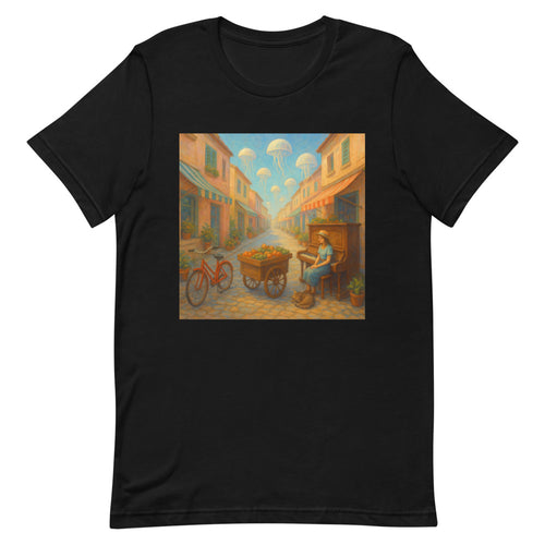 Jellyfish Lantern Market Art Print - Black