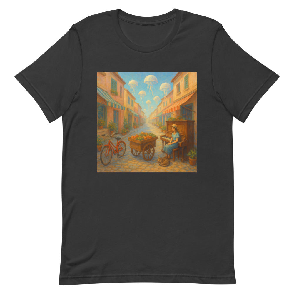 Jellyfish Lantern Market Art Print - Dark Grey