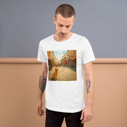 Sunlit Cobblestone Bicycle Balloons - White